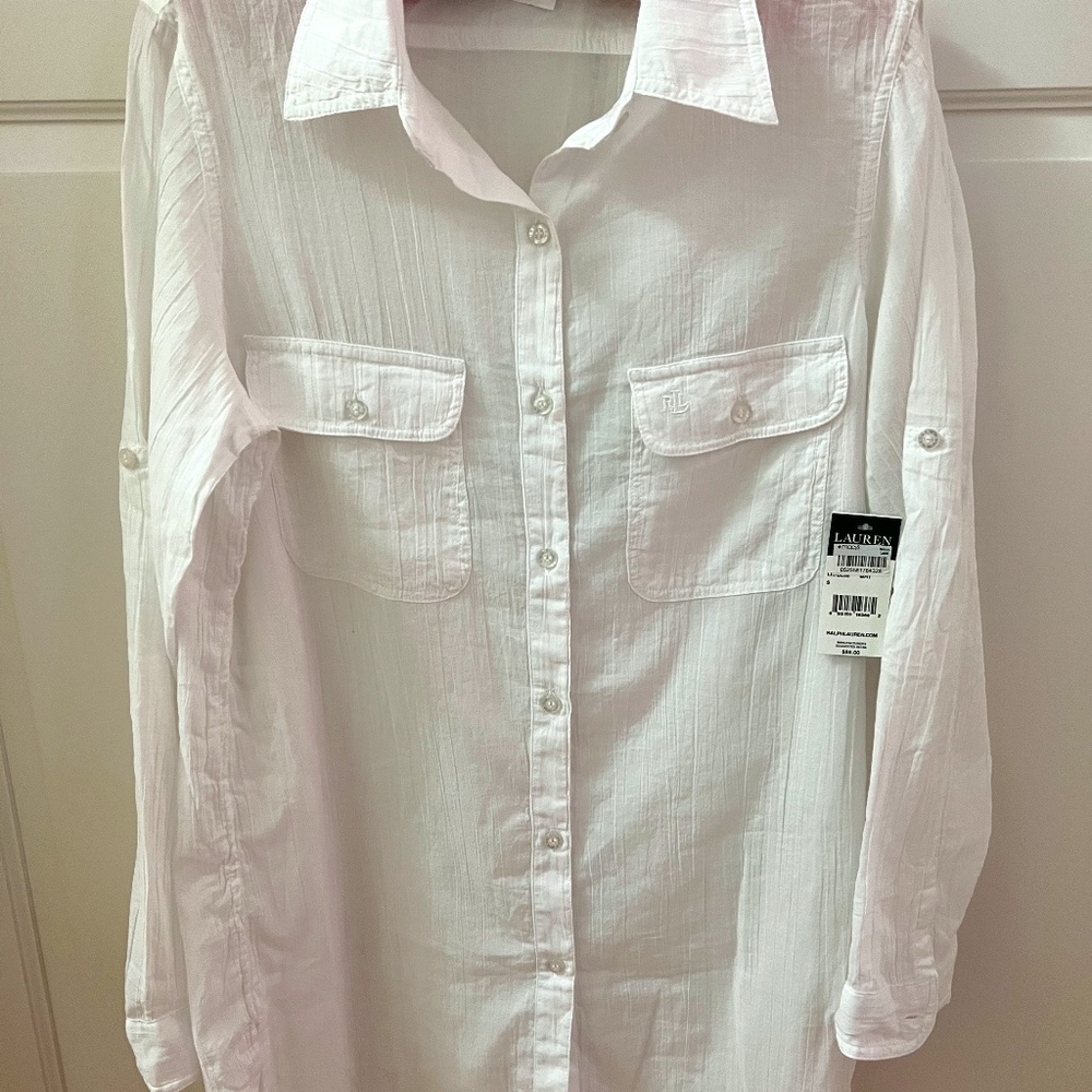 Ralph Lauren white beach cover up